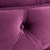 Keja Ottoman | Tufted Fuchsia Velvet | Soft Cushioning | Round 30 Inch