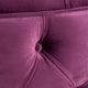 Keja Ottoman | Tufted Fuchsia Velvet | Soft Cushioning | Round 30 Inch