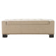 Abigail Storage Ottoman Bench | Nailhead Trim | Wheat Fabric | 51 Inch