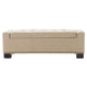 Abigail Storage Ottoman Bench Nailhead Trim Wheat Fabric 51 Inch BM327099
