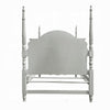 Auri Full Size Poster Bed Arch Headboard Classic Floral Motifs Gray