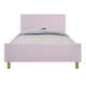 Tyra Full Size Bed Sleek Panel Headboard Gloss Pink Chevron Pattern BM327225