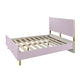 Tyra Full Size Bed Sleek Panel Headboard Gloss Pink Chevron Pattern BM327225
