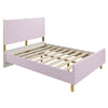 Tyra Full Size Bed, Sleek Panel Headboard, Gloss Pink Chevron Pattern