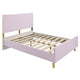 Tyra Full Size Bed, Sleek Panel Headboard, Gloss Pink Chevron Pattern