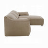 Vety L Shaped Sectional Sofa Pillow Arm Light Brown Nubuck Leather BM327229