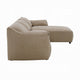 Vety L Shaped Sectional Sofa Pillow Arm Light Brown Nubuck Leather BM327229
