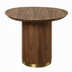 Iliana Side End Table 21 Inch Oval Top Round Pedestal Walnut Brown BM327230