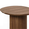 Iliana Side End Table 21 Inch Oval Top Round Pedestal Walnut Brown BM327230