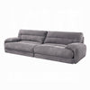 Enzo Sofa, Rolled Cushioned Armrests, Modern Gray Corduroy Upholstery