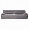 Enzo Sofa Rolled Cushioned Armrests Modern Gray Corduroy Upholstery BM327231