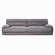 Enzo Sofa Rolled Cushioned Armrests Modern Gray Corduroy Upholstery BM327231