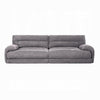 Enzo Loveseat Rolled Cushioned Armrests Modern Gray Corduroy Fabric BM327232