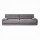 Enzo Loveseat Rolled Cushioned Armrests Modern Gray Corduroy Fabric BM327232