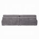 Enzo Loveseat Rolled Cushioned Armrests Modern Gray Corduroy Fabric BM327232