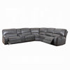 Saley Power Motion Sectional Sofa USB Gray Faux Leather Console BM327233