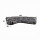 Saley Power Motion Sectional Sofa USB Gray Faux Leather Console BM327233