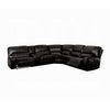 Saley Power Motion Sectional Sofa USB Black Faux Leather Console BM327234