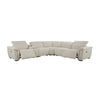 Ayna Power Motion Sectional Sofa Beige Boucle Upholstery Console BM327235