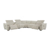 Ayna Power Motion Sectional Sofa Beige Boucle Upholstery Console BM327235