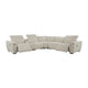 Ayna Power Motion Sectional Sofa Beige Boucle Upholstery Console BM327235