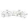 Ayna Power Motion Sectional Sofa Beige Boucle Upholstery Console BM327235