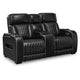 Ashley Boyin Power Recliner Loveseat | Black Faux Leather | USB Port | 75’’ BM327283