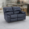 Ashley Leesa Power Recliner Loveseat | Ocean Blue Leather | USB Port | 65"