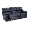 Ashley Leesa Power Recliner Sofa | Soft Ocean Blue Leather | USB Port | 88’’ BM327289