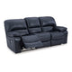 Ashley Leesa Power Recliner Sofa | Soft Ocean Blue Leather | USB Port | 88’’ BM327289