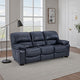 Ashley Leesa Power Recliner Sofa | Soft Ocean Blue Leather | USB Port | 88"