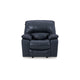 Ashley Leesa Power Rocker Recliner Chair | Soft Ocean Blue Leather | USB Port BM327290