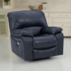Ashley Leesa Power Rocker Recliner Chair | Soft Ocean Blue Leather | USB Port