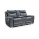 Ashley Minda Power Recliner Loveseat | Rich Gray Real Leather | USB | 79’’ BM327291