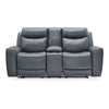 Ashley Minda Power Recliner Loveseat | Rich Gray Real Leather | USB | 79’’ BM327291