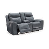Ashley Minda Power Recliner Loveseat | Rich Gray Real Leather | USB | 79’’ BM327291