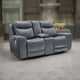 Ashley Minda Power Recliner Loveseat | Rich Gray Real Leather | USB | 79"