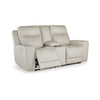 Ashley Minda Power Recliner Loveseat | Off White Real Leather | USB | 79’’ BM327292