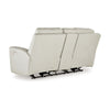 Ashley Minda Power Recliner Loveseat | Off White Real Leather | USB | 79’’ BM327292