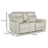 Ashley Minda Power Recliner Loveseat | Off White Real Leather | USB | 79’’ BM327292