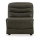 Ashley Winona Modular Armless Accent Chair | Tufted Dark Gray Faux Leather BM327294