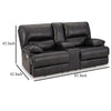 Ashley Monto Power Recliner Loveseat | Black Leather | Cupholders | 82’’ BM327296