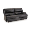 Ashley Monto Power Recliner Sofa | Plush Black Real Leather | USB Port | 82’’ BM327297