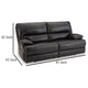 Ashley Monto Power Recliner Sofa | Plush Black Real Leather | USB Port | 82’’ BM327297