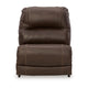 Ashley Rylee Modular Armless Accent Sofa Chair | Chocolate Brown Leather BM327298