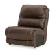 Ashley Rylee Modular Armless Accent Sofa Chair | Chocolate Brown Leather BM327298
