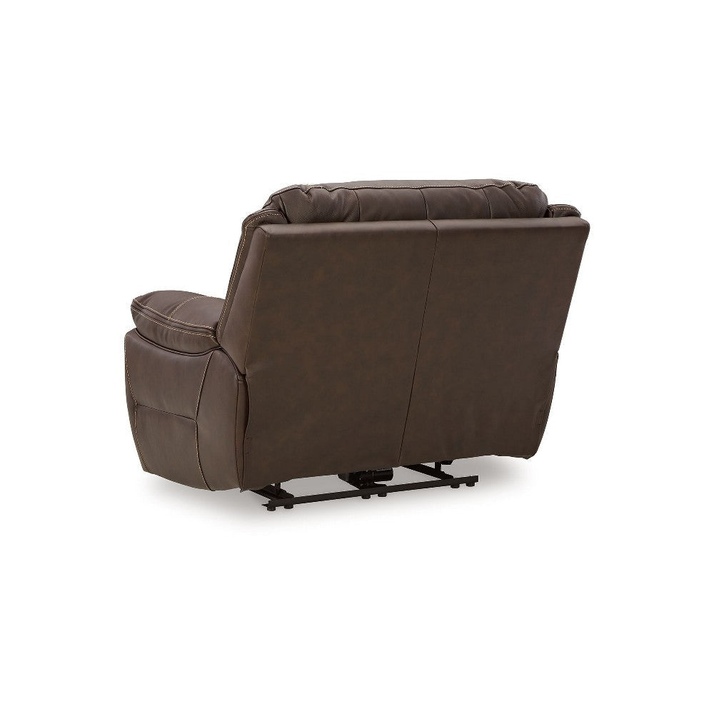 Ashley Rylee Recliner Chair | Power Headrest | Plush Chocolate Brown Leather BM327299