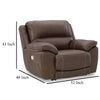 Ashley Rylee Recliner Chair | Power Headrest | Plush Chocolate Brown Leather BM327299