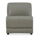 Ashley Reze Modular Armless Chair | Light Gray Real Leather | Soft Cushioning BM327307
