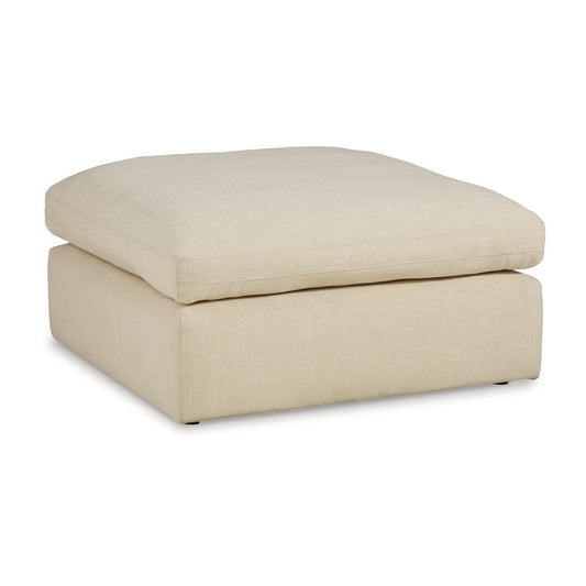 Ashley Elize Oversized Accent Ottoman | Beige Polyester | Soft Cushion | 42"